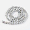 Electroplate Opaque Solid Color Glass Beads Strands EGLA-A034-P3mm-L16-2