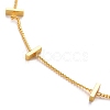 Brass Twisted Chain Curb Chain Necklaces NJEW-JN03092-03-2
