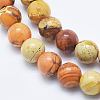 Natural Imperial Jasper Beads Strands X-G-A175B-6mm-07-3