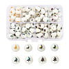 80Pcs 8 Colors Christmas Opaque Glass Beads EGLA-YW0001-03-1