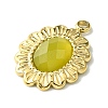 Ion Plating(IP) Real 14K Gold Plated 304 Stainless Steel with Glass Pendant FIND-Z028-30H-2