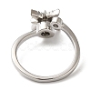 Rotatable Cat Eye Open Ring with Cubic Zirconia RJEW-Q776-01G-01-5