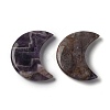 Natural Amethyst Moon Pocket Palm Stones G-Z001-03-2