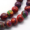 Synthetic Malachite Beads Strands X-G-I199-32-4mm-C-3