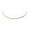 Natural Pearl & Millefiori & Seed Glass Beaded Necklace for Women NJEW-JN04162-4