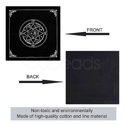 CREATCABIN 1Pc Square Velvet Tarot Tablecloth for Divination AJEW-CN0001-60B-1