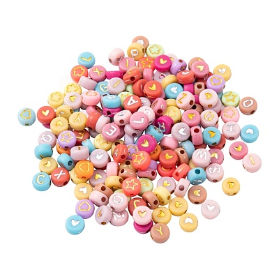 5 Style Opaque Mixed Color Acrylic Beads MACR-FS0001-13-1