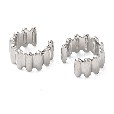 Brass Cuff Earrings for Women EJEW-B057-03P-1