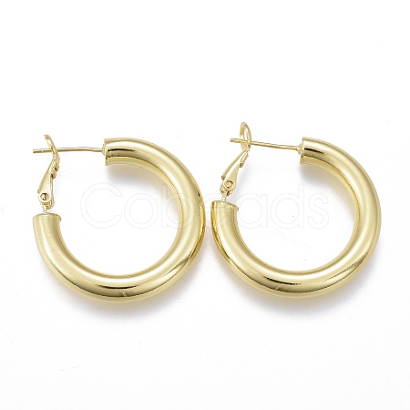 Brass Hoop Earrings X-EJEW-I250-01B-1