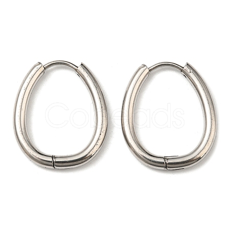 Stainless Steel Hoop Earrings EJEW-P232-02P-1