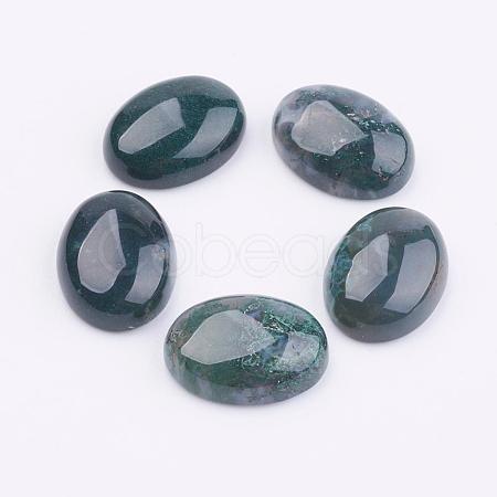 Natural Moss Agate Cabochons G-K217-02A-1