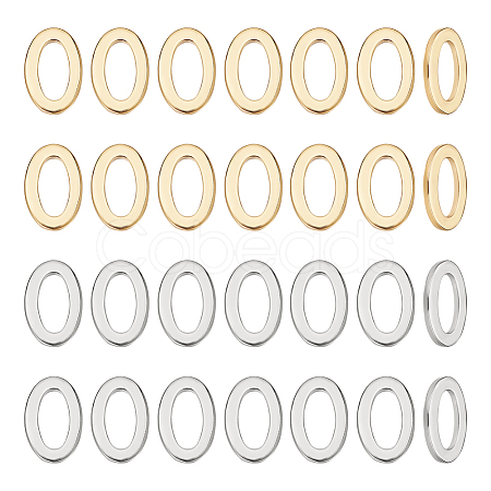 Unicraftale 60Pcs 2 Colors 304 Stainless Steel Linking Rings STAS-UN0041-11-1