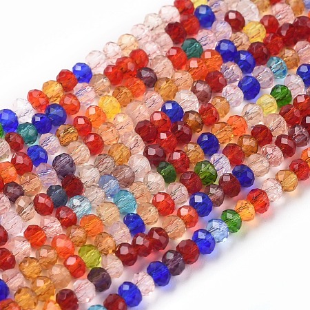 Transparent Glass Beads Strands GLAA-E415-04-1