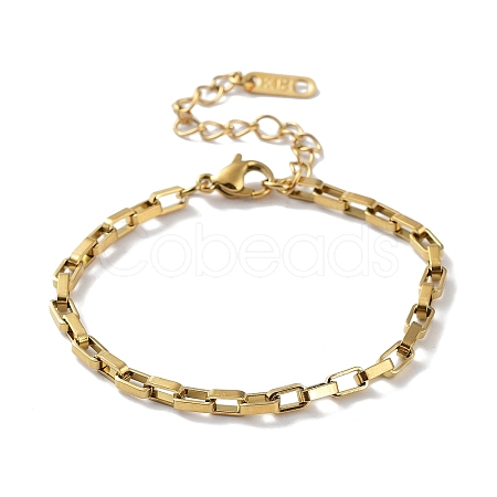 316 Surgical Stainless Steel Box Chain Bracelet BJEW-M305-10G-1