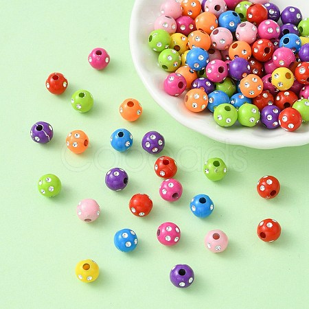 Plating Acrylic Beads PACR-YW0001-16-1