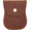 New Men's Leather Card Holders, Waist Belt Wallets, with Alloy Snap Button, Saddle Brown, 9.8x7.85x0.7cm