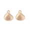 CCB Plastic Pendants, Shell Shape, Golden, 16x14x5mm, Hole: 2mm