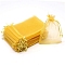 Organza DIY Craft Drawstring Bag, for Valentine Birthday Wedding Party Candy Wrapping, Goldenrod, 15x10cm