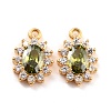 Real 18K Gold Plated Brass Micro Pave Cubic Zirconia Charms ZIRC-Z023-04B-NR-2