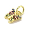 Real 18K Gold Plated Brass Pave Cubic Zirconia Pendants KK-M283-11J-02-2