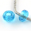 120 Faceted Glass European Beads GPDL-R014-07-1