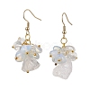 Natural Quartz Crystal & Opalite Dangle Earrings EJEW-JE05986-1