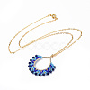 Japanese Seed Beads Pendant Necklaces NJEW-JN02433-03-1