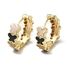 Butterfly Real 18K Gold Plated Brass Hoop Earrings EJEW-L268-012G-01-1