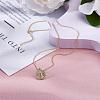 925 Sterling Silver 12 Constellation Necklace Gold Horoscope Zodiac Sign Necklace Round Astrology Pendant Necklace with Zircons Birthday Jewelry Gift for Women Men JN1089C-3