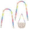 Rainbow Color Acrylic Curb Chain Bag Strap FIND-WH0143-47A-1