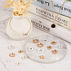 Biyun 14pcs 14 style Brass Pendant Cabochon Settings & Cabochon Connector Settings FIND-BY0001-13-15