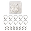 Pandahall Brass Huggie Hoop Earring Findings & Open Jump Rings KK-TA0007-84B-S-1