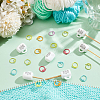 Nbeads Cup with Word Food Grade Eco-Friendly Silicone Knitting Needle Stoppers DIY-NB0010-69-4