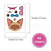 48 Sheets 8 Styles Paper Make a Face Stickers DIY-WH0467-002-2