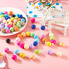 48Pcs 16 Colors Baking Paint Acrylic Beads MACR-TA0001-44-15