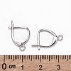 Anti-Tarnish Rhodium Plated 925 Sterling Silver Leverback Earrings X-STER-K168-003P-3