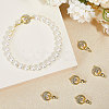 CHGCRAFT  6Pcs Brass Fold Over Clasp with Crystal Rhinestone KK-CA0002-69A-4