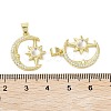 Rack Plating Planet Brass Micro Pave Cubic Zirconia Pendants KK-E102-31G-3