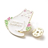 Black Golden Zinc Alloy Brooches JEWB-M039-04G-3