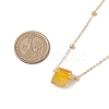 Electroplated Raw Natural Quartz Pendant Necklaces NJEW-JN04968-3