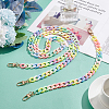 WADORN 2Pcs 2 Style Opaque Jelly Style Acrylic Curb Chain Bag Straps DIY-WR0002-49-4