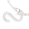 Natural Pearl Beads Link Bracelet with 304 Stainless Steel Cable Chains for Women BJEW-JB08002-02-5
