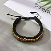 Adjustable Seed Bead Braided Beaded Bracelets for Men Women BJEW-JB06288-02-4