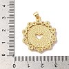 Brass Micro Pave Cubic Zirconia Pendants KK-K385-075G-4