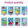 48 Sheets 8 Styles Summer Paper Make a Face Stickers DIY-WH0467-009-4