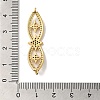 Rack Plating Brass Micro Pave Clear Cubic Zirconia Connector Charms KK-K377-87G-3