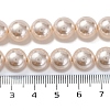 Baking Painted Pearlized Glass Pearl Round Bead Strands PEAR-H019-02D-02-4