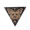 Triangle Rustic Boho Wooden Wall-Mounted Decorations AJEW-L091-B06-1