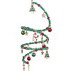 Christmas Theme Glass Beaded Hanging Ornaments HJEW-TA00183-4