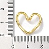 Rack Plated Brass Heart Links KK-Z039-33G-3